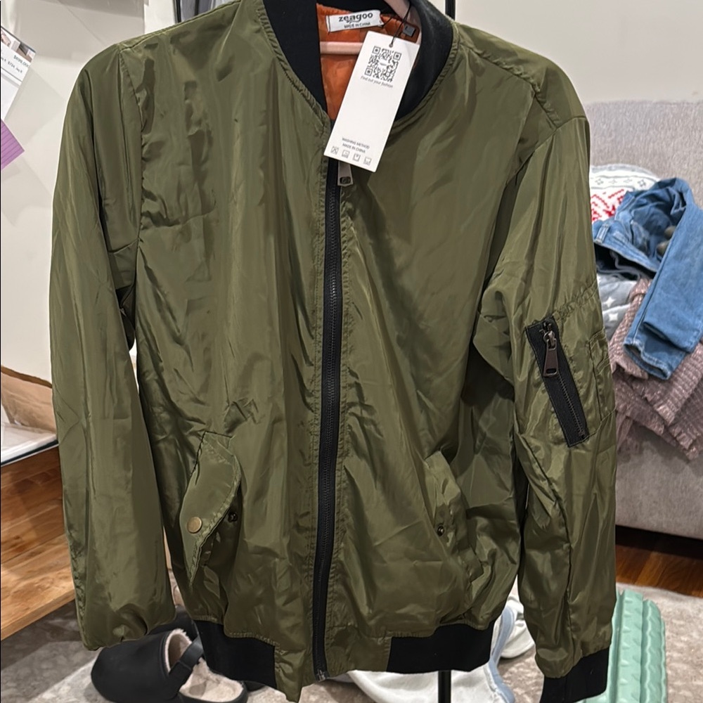 Women’s Olive Bomber Jacket
